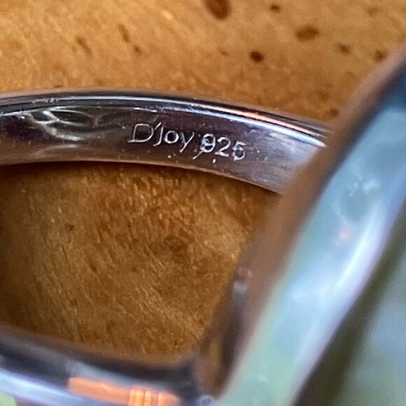 Natural Connemara Marble Sterling Silver Claddagh Ring Size 6 - Picture 6 of 9